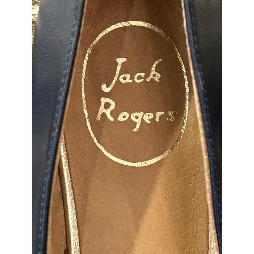 Jack Rogers Rebecca Blue Leather Pinwheel Navajo Flats‎ Shoes Size 9.5M - Picture 6 of 8